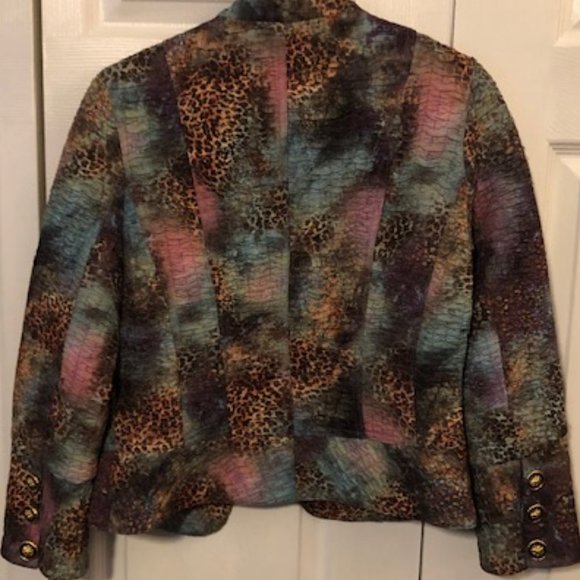 Multi color Boho Chic jacket size 10 - Picture 4 of 4